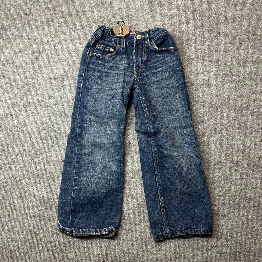 Levi's 549 Relaxed Straight Jeans Kids Boys 5 Slim Blue Denim Snap Classic 18X16